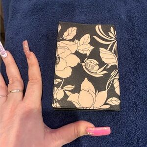 Kate Spade Black and Gold Floral Card Holder